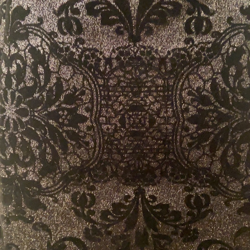 🌟NWT🌟 TRIXXI Black & Silver Patterned Cocktail Formal Dress with Mesh Ne… - Picture 9 of 17